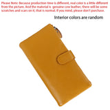 Royal Bagger Long Wallet for Women Genuine Cow Leather Fashion Casual Phone Purse Multi-card Slots Card Holder 1505