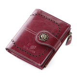 Royal Bagger RFID Short Wallets for Women Smooth Genuine Cow Leather Female Purse Korea Fashion Card Holder Small Pocket Elegant